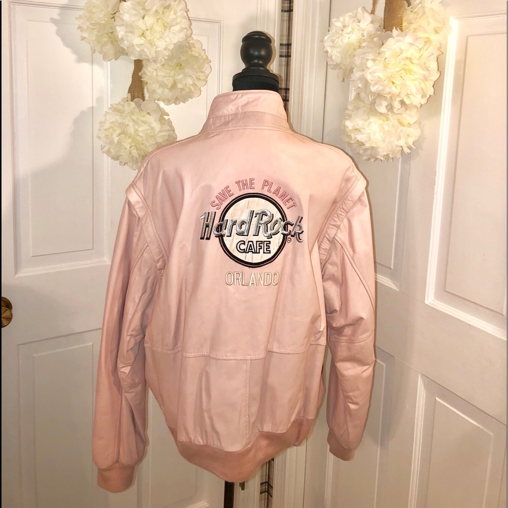 Vintage Hard Rock Cafe Leather Jacket Genuine - Picture 1 of 8